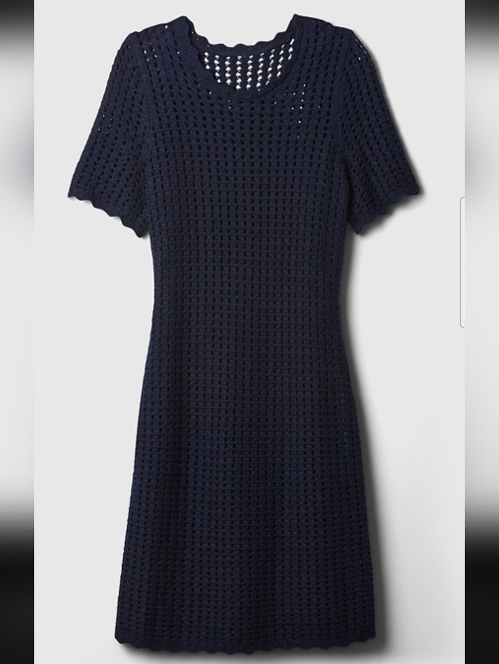 Gap Croutched Boho Coastal Beach Resort Navy Mini Dress Swim Cover Up Sz M NWT